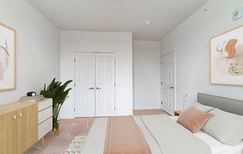Luxury vinyl plank flooring plus plush carpeting in bedrooms